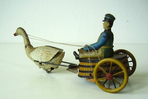 Antiker entenreiter kutsche - entenreiter,