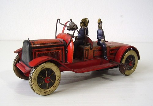 Antike blech feuerwehr vor - blech,